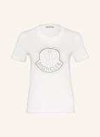 MONCLER T-shirt with decorative gems, Color: WHITE (Image 1)