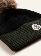 MONCLER Hat, Color: BLACK/ GREEN (Image 1)