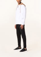 BOSS Sweatjacke SAGGYART mit abnehmbarer Kapuze, Farbe: WEISS/ COGNAC (Bild 1)