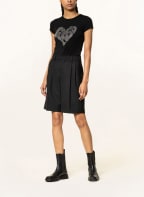 GUESS T-shirt HEART R3 with decorative gems, Color: BLACK (Image 1)