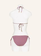 TORY BURCH Triangel-Bikini-Hose LILAC LOGO, Farbe: HELLLILA/ DUNKELROT/ GELB (Bild 1)