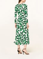 DIANE VON FURSTENBERG Jerseykleid TIMMY in Wickeloptik , Farbe: WEISS/ DUNKELGRÜN (Bild 1)