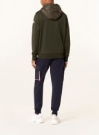 MONCLER Hoodie im Materialmix, Farbe: KHAKI (Bild 1)