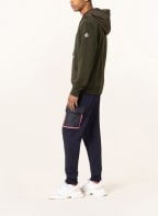 MONCLER Hoodie im Materialmix, Farbe: KHAKI (Bild 1)