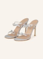 STUART WEITZMAN Mules mit Schmucksteinen, Farbe: SILBER/ WEISS (Bild 1)