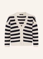 WEEKEND MaxMara Strickjacke ZONA, Farbe: DUNKELBLAU/ CREME (Bild 1)
