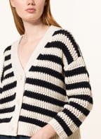 WEEKEND MaxMara Strickjacke ZONA, Farbe: DUNKELBLAU/ CREME (Bild 1)