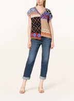 WEEKEND MaxMara Pullunder PINCIO mit Alpaka, Farbe: HELLBLAU/ CREME/ ROT (Bild 1)