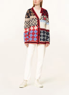 WEEKEND MaxMara Strickjacke FIORIRE mit Alpaka, Farbe: ROT/ BEIGE/ BLAU (Bild 1)