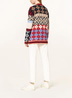 WEEKEND MaxMara Strickjacke FIORIRE mit Alpaka, Farbe: ROT/ BEIGE/ BLAU (Bild 1)