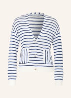 oui Strickjacke, Farbe: WEISS/ BLAU (Bild 1)