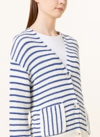 oui Strickjacke, Farbe: WEISS/ BLAU (Bild 1)