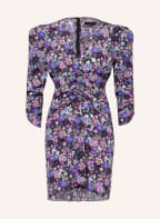 ISABEL MARANT Silk dress ALINIZA with 3/4 sleeves , Color: BLACK/ WHITE/ PURPLE (Image 1)