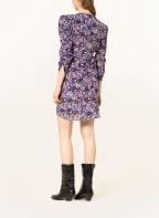 ISABEL MARANT Silk dress ALINIZA with 3/4 sleeves , Color: BLACK/ WHITE/ PURPLE (Image 1)