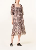 BAUM UND PFERDGARTEN Dress JUDITA with 3/4 sleeve and ruffles , Color: DARK BROWN (Image 1)