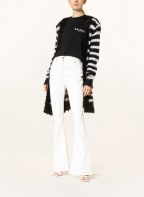 BALMAIN Knit cardigan with glitter thread, Color: BLACK/ WHITE (Image 1)