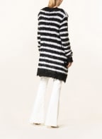 BALMAIN Knit cardigan with glitter thread, Color: BLACK/ WHITE (Image 1)