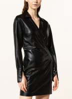 PATRIZIA PEPE Dress in leather look, Color: BLACK (Image 1)