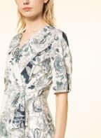 ETRO Kleid in Wickeloptik , Farbe: ECRU/ DUNKELGRÜN/ BLAUGRAU (Bild 1)