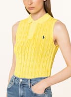 POLO RALPH LAUREN Strick-Poloshirt, Farbe: GELB (Bild 1)
