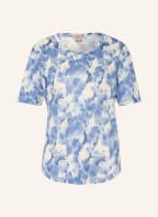 BOSS T-Shirt ESADORA aus Leinen , Farbe: WEISS/ BLAU/ HELLBLAU (Bild 1)