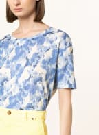 BOSS T-Shirt ESADORA aus Leinen , Farbe: WEISS/ BLAU/ HELLBLAU (Bild 1)