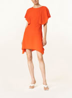 STELLA McCARTNEY Cocktailkleid aus Seide mit Volants, Farbe: ORANGE (Bild 1)