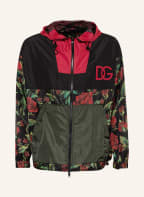 DOLCE & GABBANA Jacket KWAY FLOWER, Color: BLACK/ KHAKI/ DARK RED (Image 1)