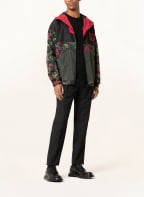 DOLCE & GABBANA Jacket KWAY FLOWER, Color: BLACK/ KHAKI/ DARK RED (Image 1)