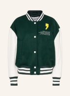 Marc O'Polo DENIM Lederjacke , Farbe: DUNKELGRÜN/ WEISS (Bild 1)