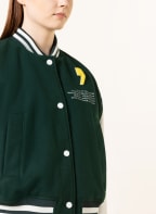 Marc O'Polo DENIM Lederjacke , Farbe: DUNKELGRÜN/ WEISS (Bild 1)