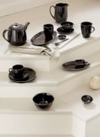 BROSTE COPENHAGEN Set of 4 bowls NORDIC COAL, Color: DARK GRAY/ DARK BROWN (Image 1)