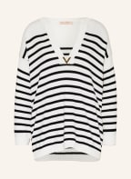 VALENTINO Oversized sweater , Color: WHITE/ DARK BLUE (Image 1)