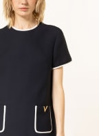 VALENTINO Dress with silk , Color: DARK BLUE (Image 1)