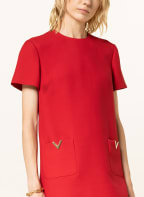 VALENTINO Sheath dress with silk, Color: RED (Image 1)