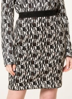 MARC CAIN Skirt with glitter thread, Color: 900 BLACK (Image 1)