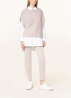 MARC CAIN Sweater vest with alpaca, Color: 609 light taupe (Image 1)