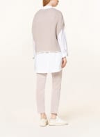 MARC CAIN Sweater vest with alpaca, Color: 609 light taupe (Image 1)