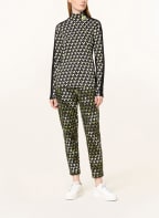 MARC CAIN Long sleeve shirt with tuxedo stripe, Color: 190 white and black (Image 1)