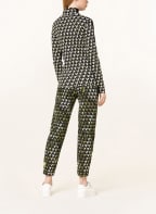 MARC CAIN Long sleeve shirt with tuxedo stripe, Color: 190 white and black (Image 1)