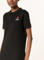 KENZO Piqué polo dress, Color: BLACK (Image 1)