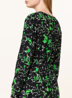 SAMSØE SAMSØE Wickelkleid AGNETA , Farbe: SCHWARZ/ GRÜN (Bild 1)