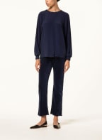 LUISA CERANO Velvet pants, Color: DARK BLUE (Image 1)