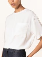 LUISA CERANO T-shirt with silk, Color: WHITE (Image 1)