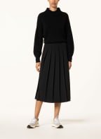 LUISA CERANO Pleated skirt in wrap look, Color: BLACK (Image 1)