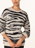 LUISA CERANO Pullover mit Alpaka, Farbe: CREME/ SCHWARZ (Bild 1)