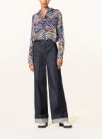 LUISA CERANO Hemdbluse, Farbe: ECRU/ BLAU/ DUNKELROT (Bild 1)