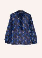 LUISA CERANO Schluppenbluse mit abnehmbarer Schluppe, Farbe: BLAU/ DUNKELBLAU/ BRAUN (Bild 1)