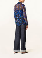 LUISA CERANO Schluppenbluse mit abnehmbarer Schluppe, Farbe: BLAU/ DUNKELBLAU/ BRAUN (Bild 1)