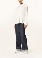 LUISA CERANO Shirt blouse with silk, Color: WHITE (Image 1)